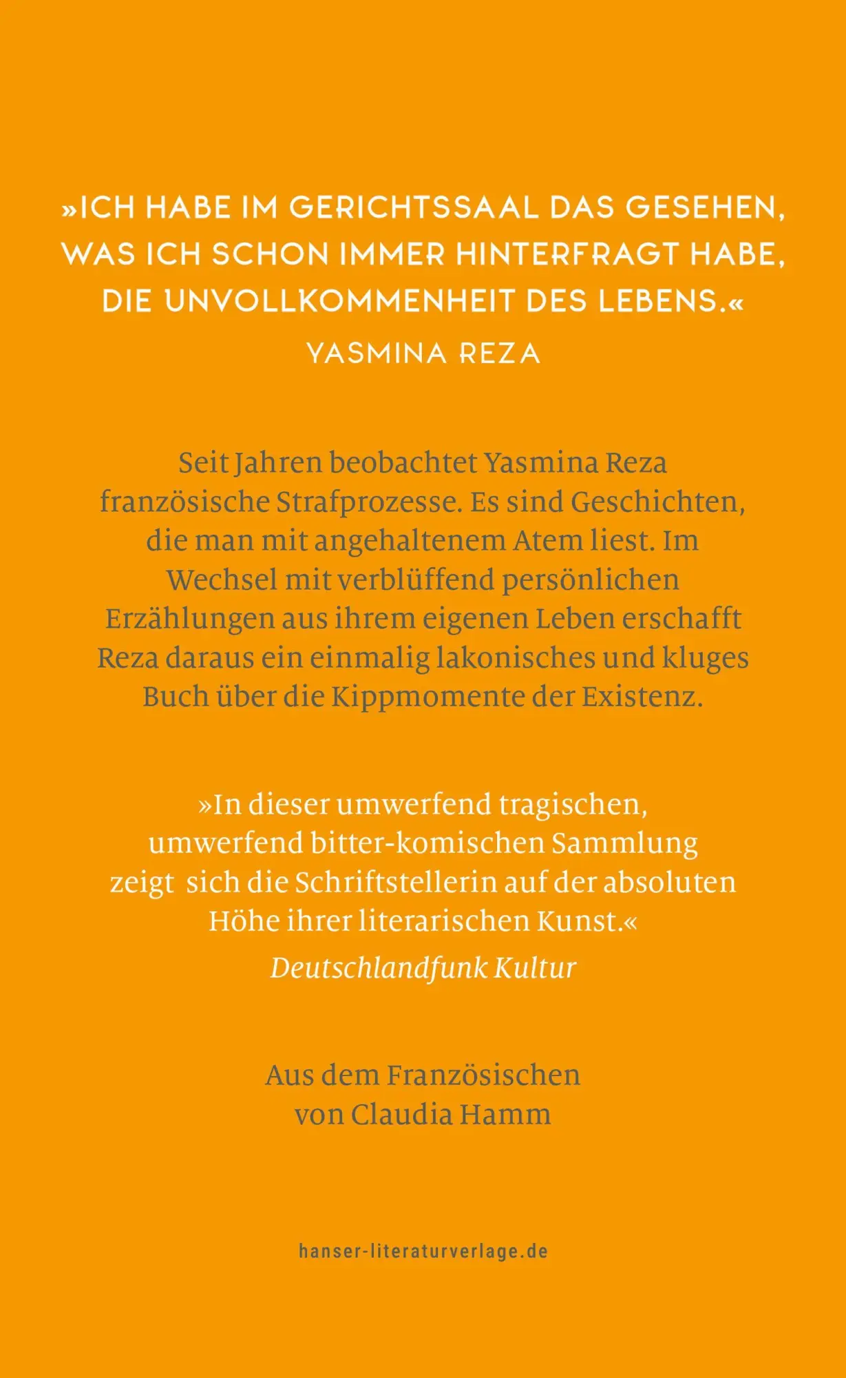 Bild: 9783446288799 | Die Rückseite des Lebens | Yasmina Reza | Taschenbuch | 208 S. | 2026