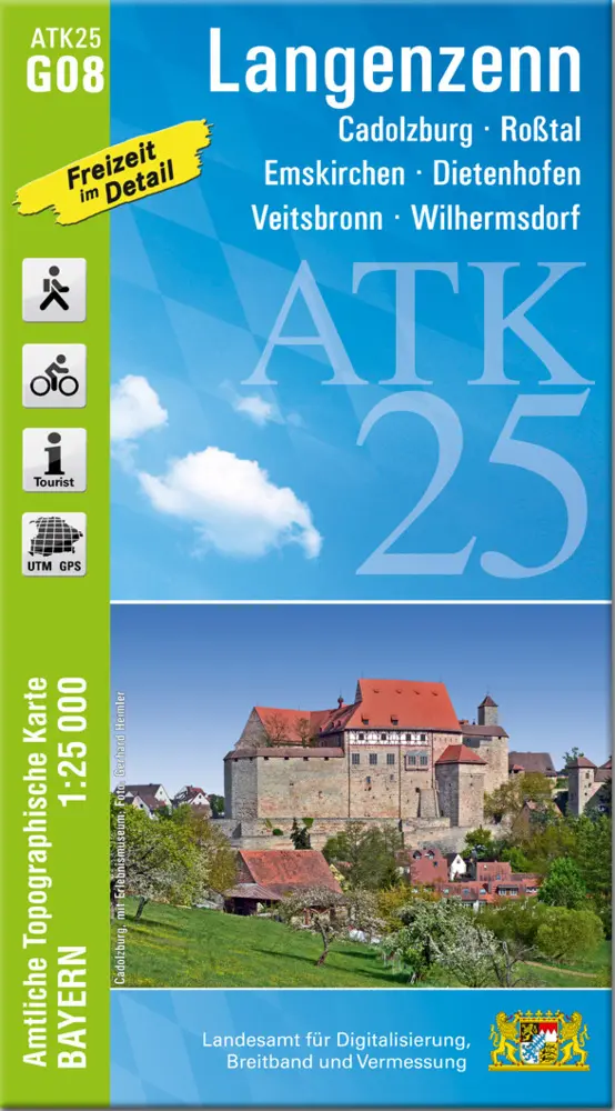 Cover: 9783899338799 | ATK25-G08 Langenzenn (Amtliche Topographische Karte 1:25000) | Gefalzt