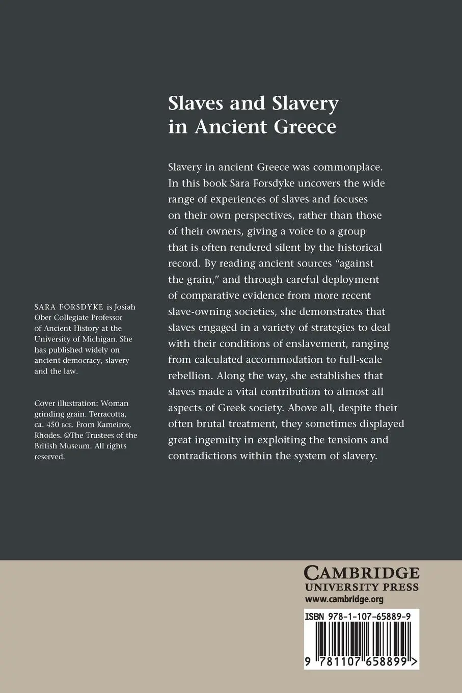 Rückseite: 9781107658899 | Slaves and Slavery in Ancient Greece | Sara Forsdyke | Taschenbuch