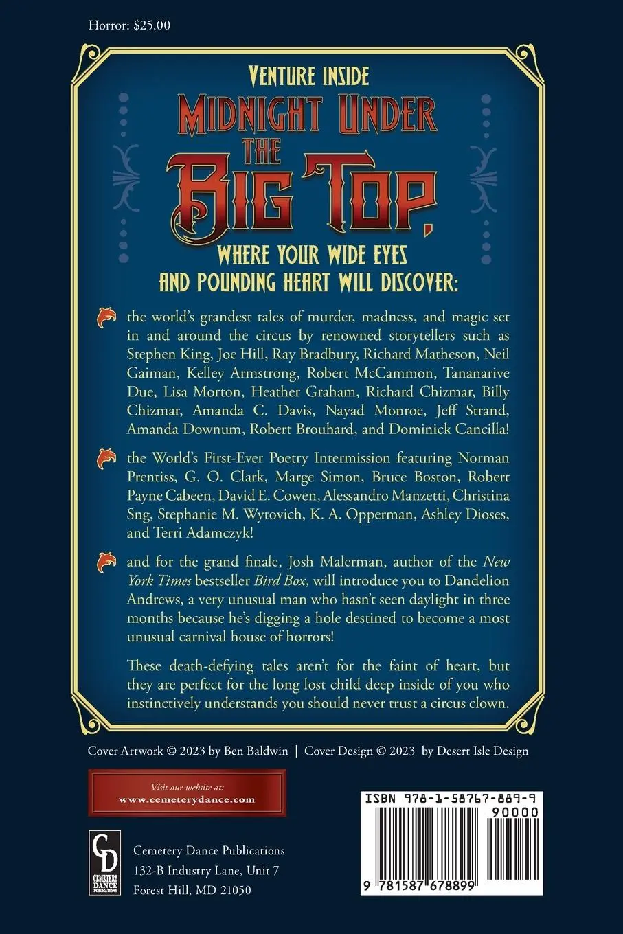 Rückseite: 9781587678899 | Midnight Under the Big Top | Brian James Freeman | Taschenbuch | 2023