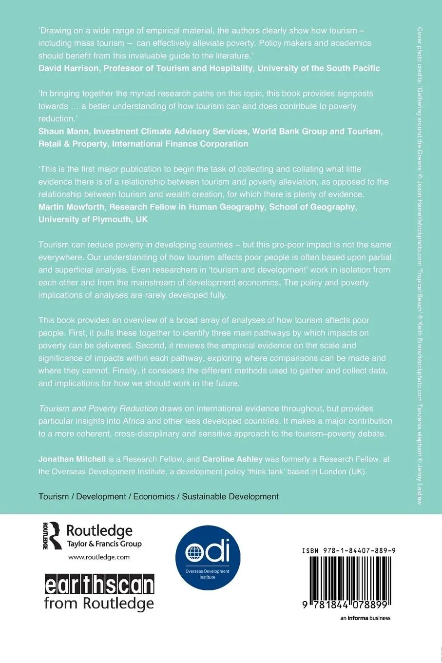 Rückseite: 9781844078899 | Tourism and Poverty Reduction | Pathways to Prosperity | Taschenbuch