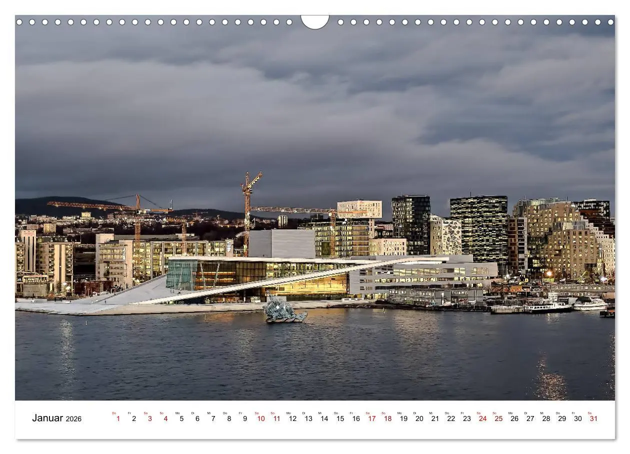 Bild: 9783457858899 | Opera Oslo (Wandkalender 2026 DIN A3 quer), CALVENDO Monatskalender
