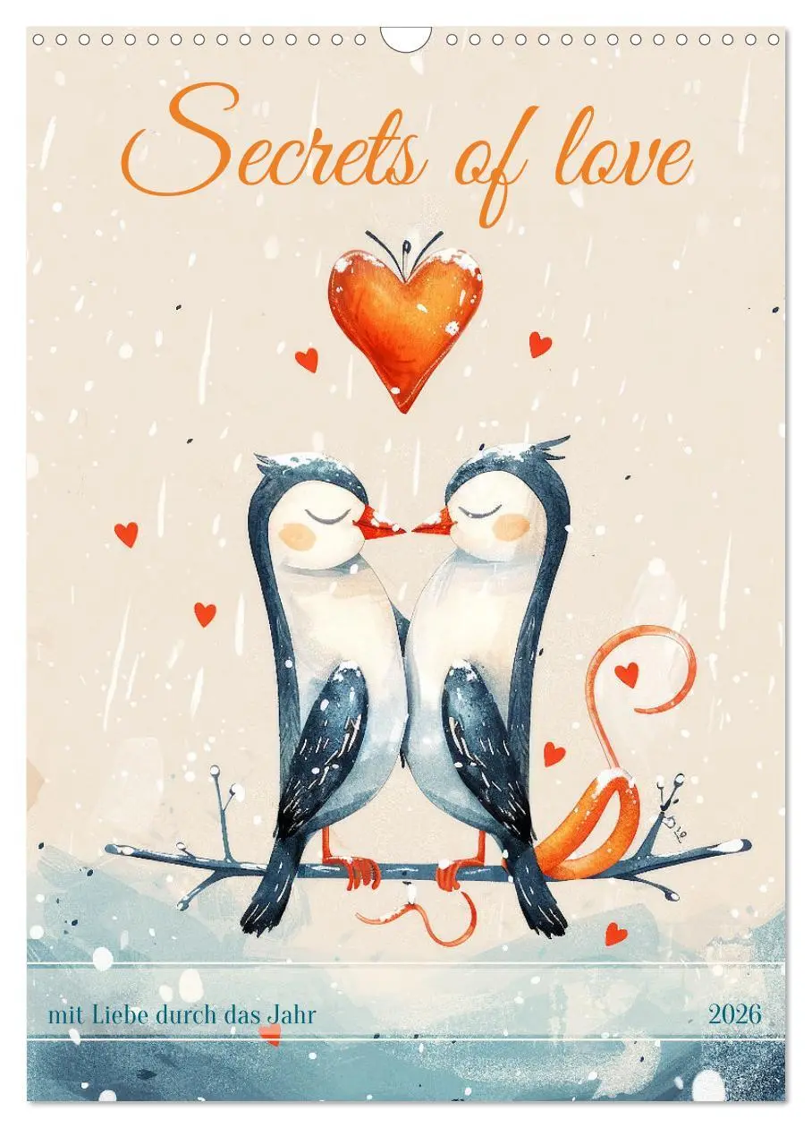 Cover: 9783516258899 | Secrets of love - mit Liebe durch das Jahr (Wandkalender 2026 DIN...