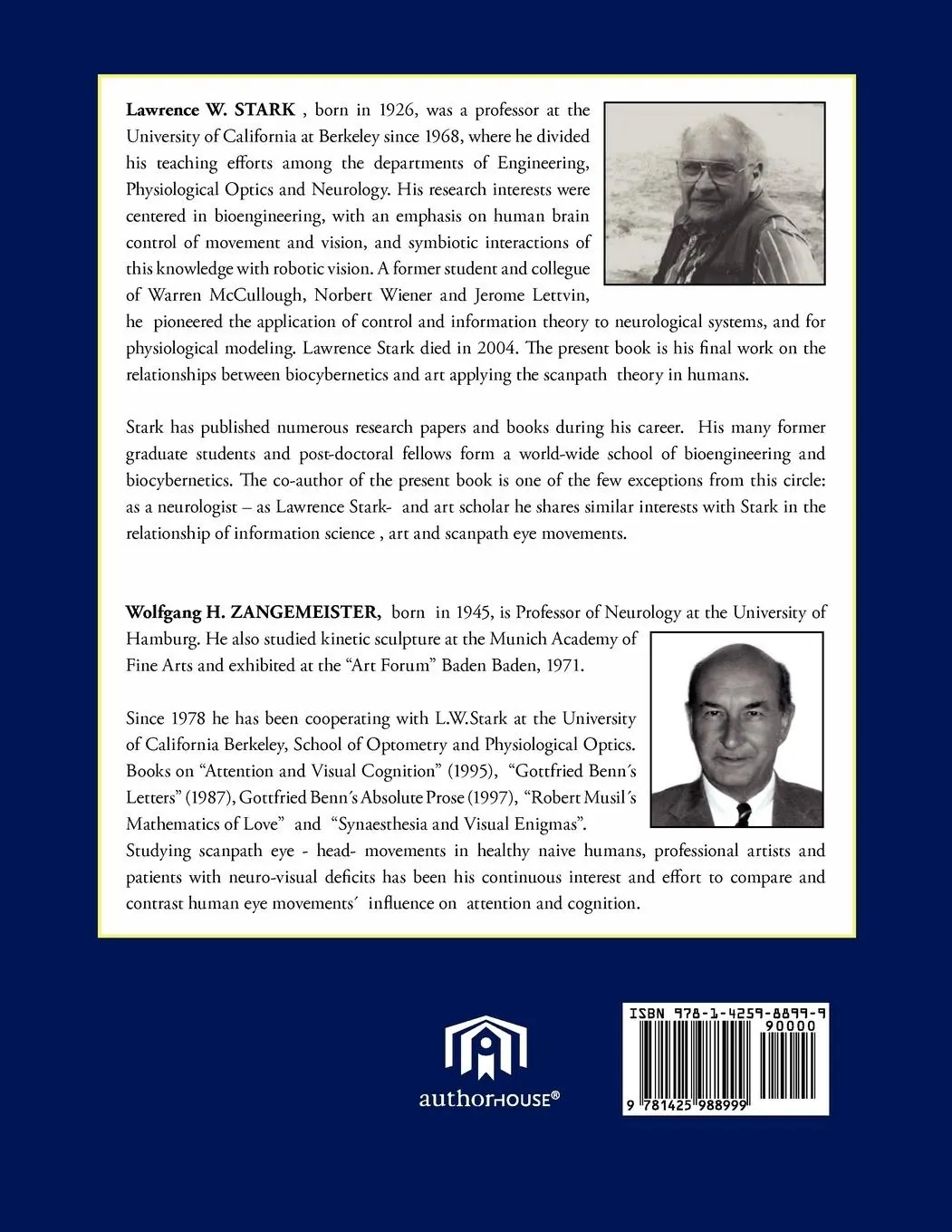 Rückseite: 9781425988999 | The Artistic Brain Beyond the Eye | Wolfgang H. Zangemeister (u. a.)