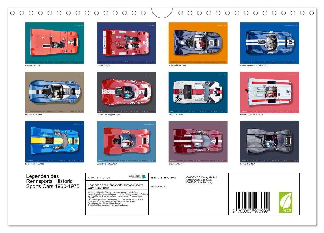 Bild: 9783383978999 | Legenden des Rennsports Historic Sports Cars 1960-1975...