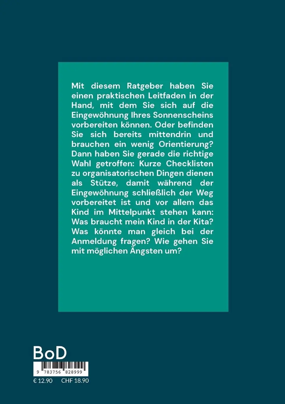 Rückseite: 9783756828999 | Glückliche Eingewöhnung in Kita und Tagespflege | Velazquez | Buch