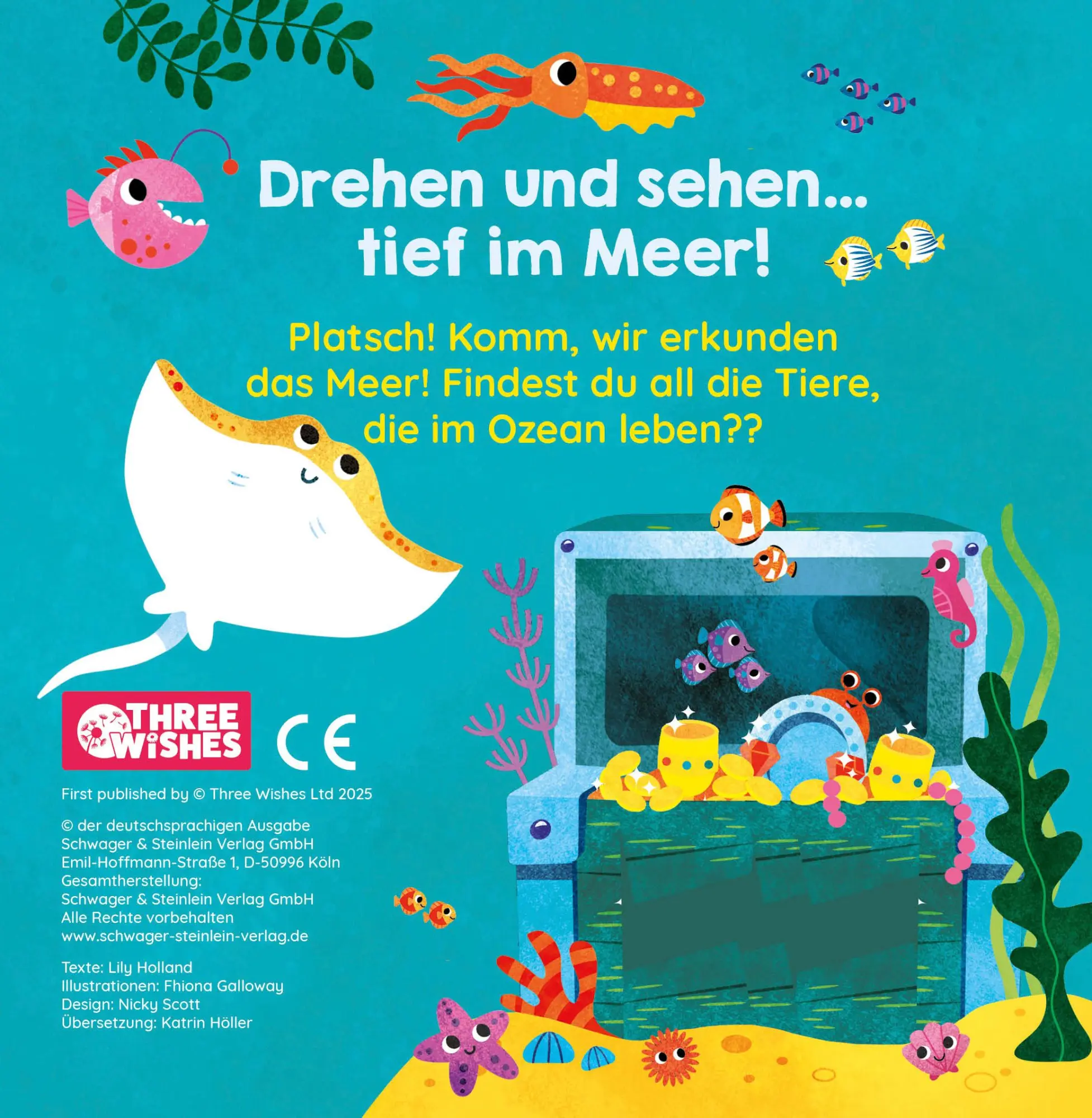 Rückseite: 9783849949099 | Scheibe drehen - Tiere sehen! Ozean | Lily Holland (u. a.) | Buch
