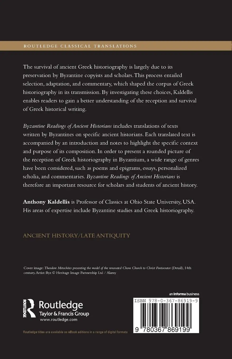 Rückseite: 9780367869199 | Byzantine Readings of Ancient Historians | Anthony Kaldellis | Buch