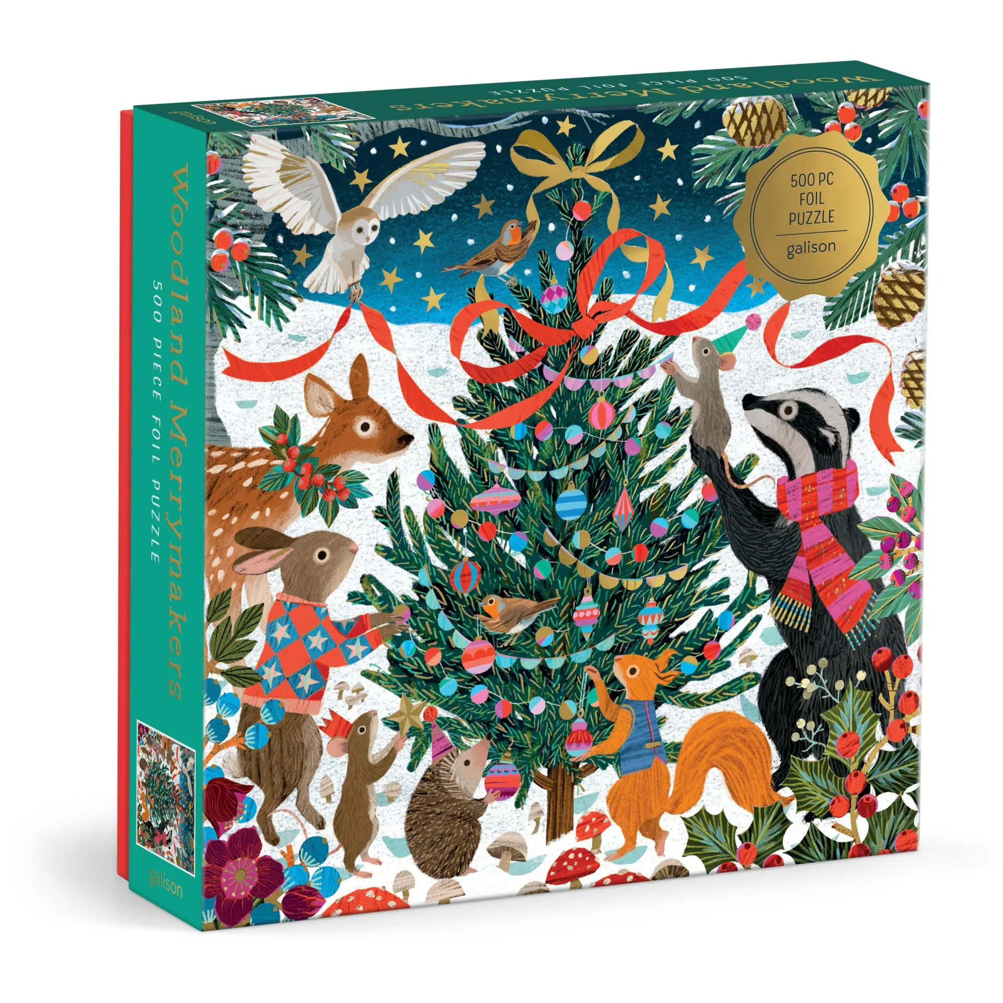 Cover: 9780735389199 | Victoria Ball Woodland Merrymakers 500 Piece Foil Puzzle | Galison
