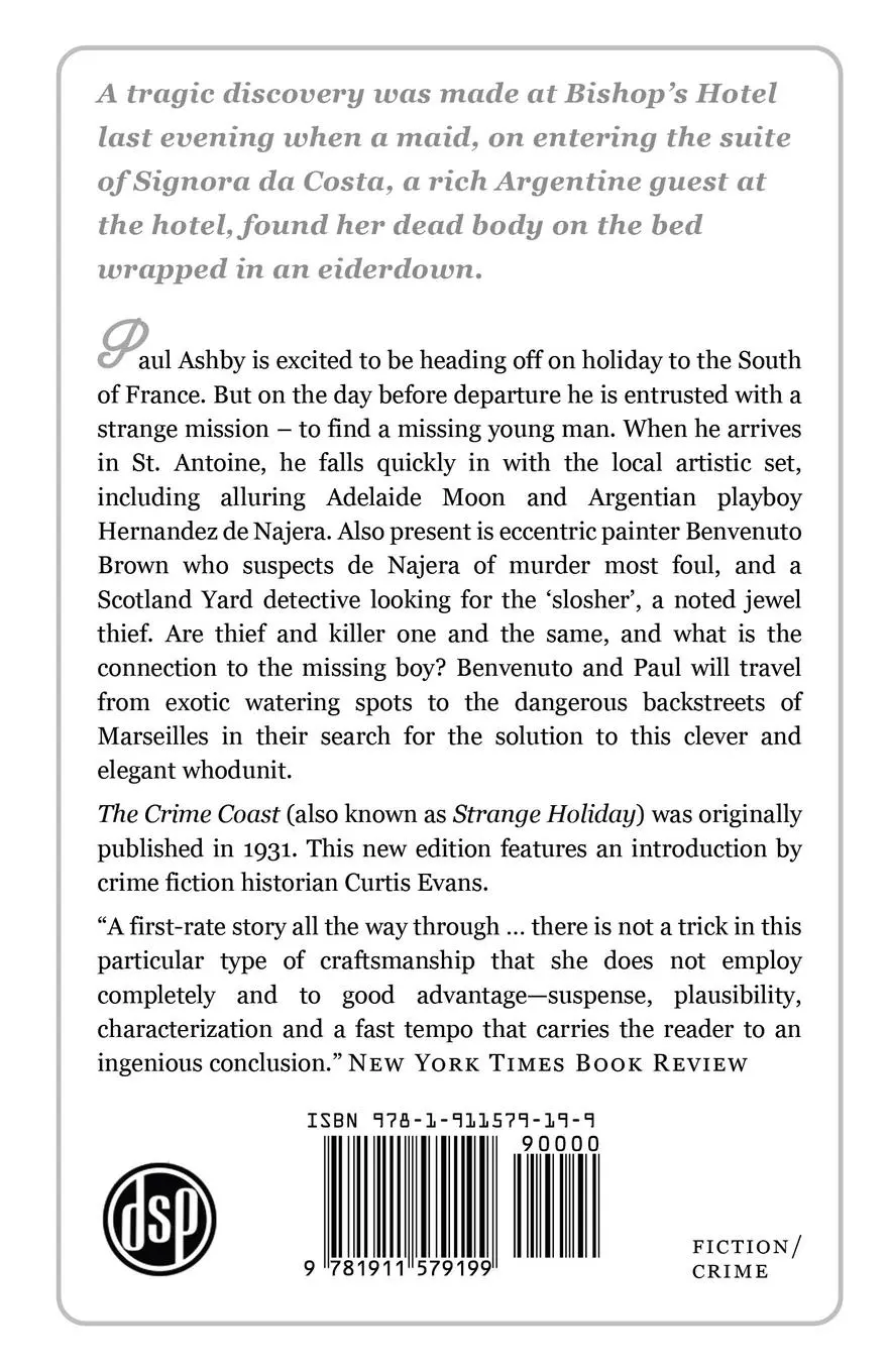 Rückseite: 9781911579199 | The Crime Coast | A Benvenuto Brown Mystery | Elizabeth Gill | Buch