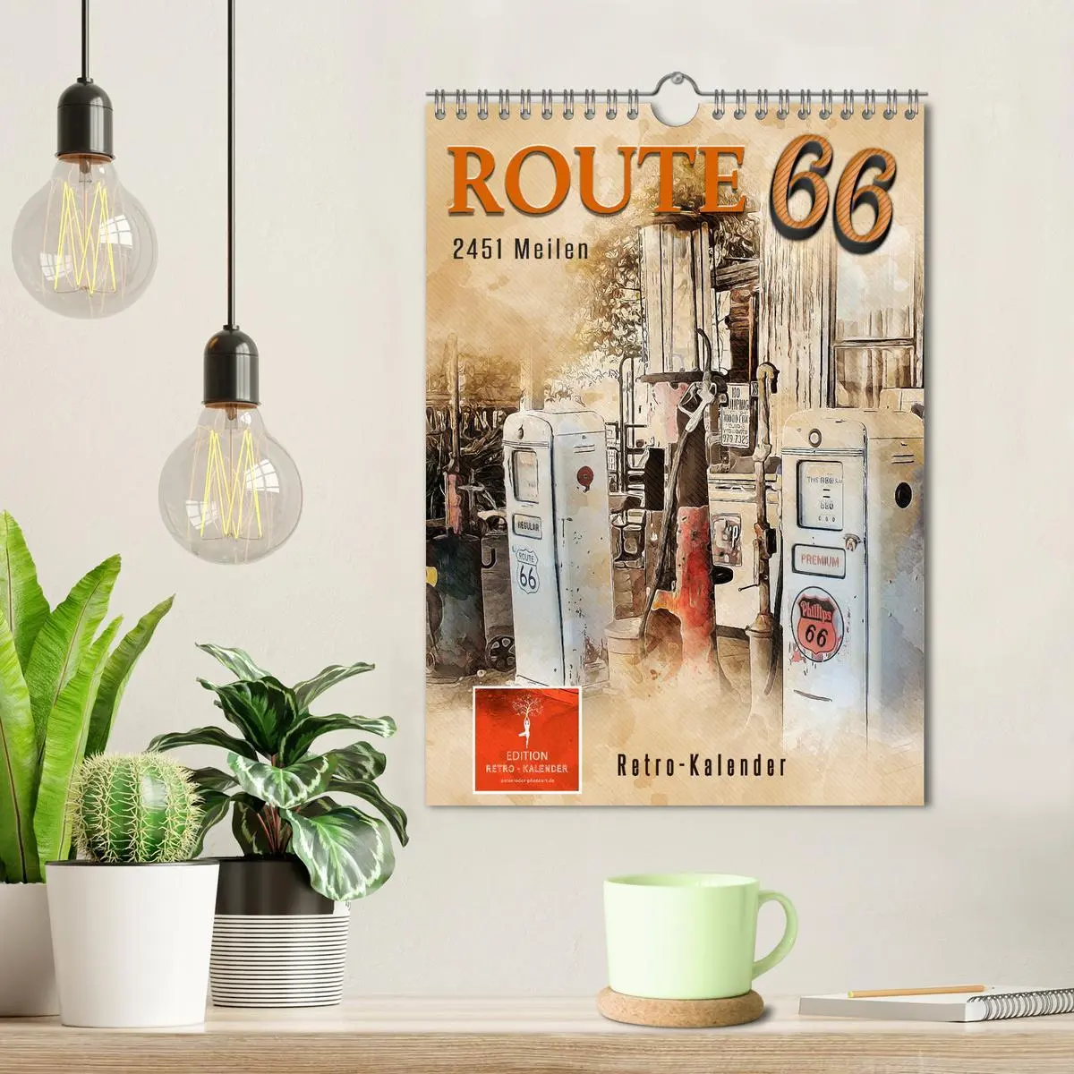 Bild: 9783516369199 | Route 66 - 2451 Meilen (Wandkalender 2026 DIN A4 hoch), CALVENDO...