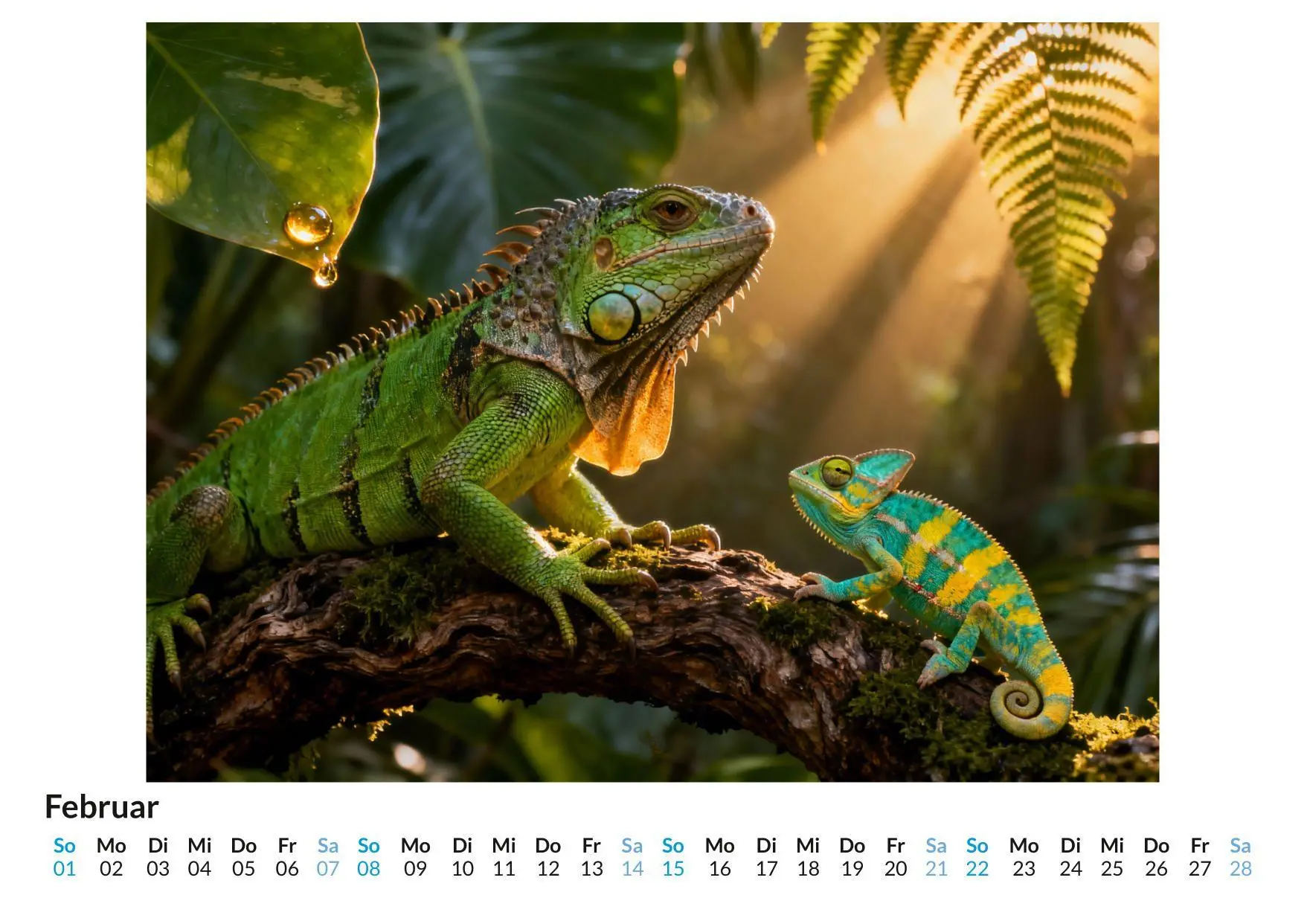 Bild: 9783695329199 | Leguan &amp; Chamäleon | Felix Lang | Kalender | Deutsch | 2026 | FlipFlop