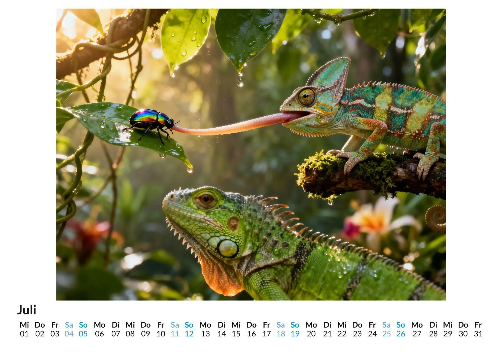 Bild: 9783695329199 | Leguan &amp; Chamäleon | Felix Lang | Kalender | Deutsch | 2026 | FlipFlop