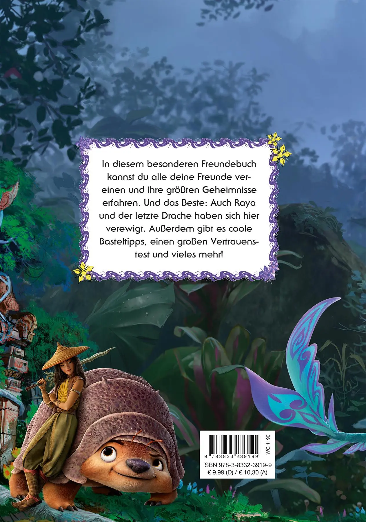 Rückseite: 9783833239199 | Disney Raya und der letzte Drache: Freundebuch | Freundebuch | Panini