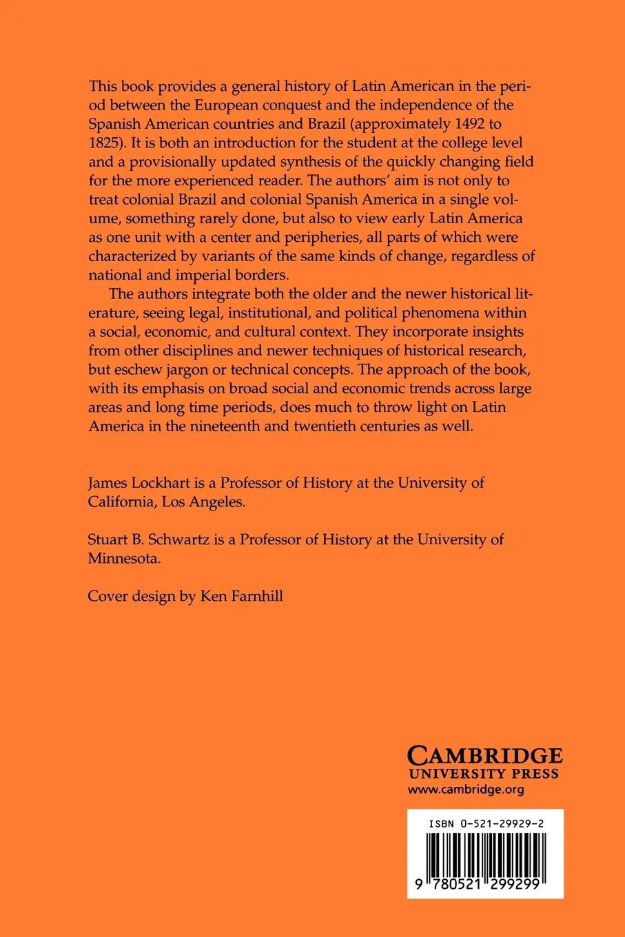 Rückseite: 9780521299299 | Early Latin America | A History of Colonial Spanish America and Brazil