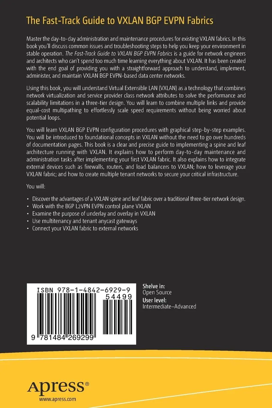 Rückseite: 9781484269299 | The Fast-Track Guide to VXLAN BGP EVPN Fabrics | Rene Cardona | Buch
