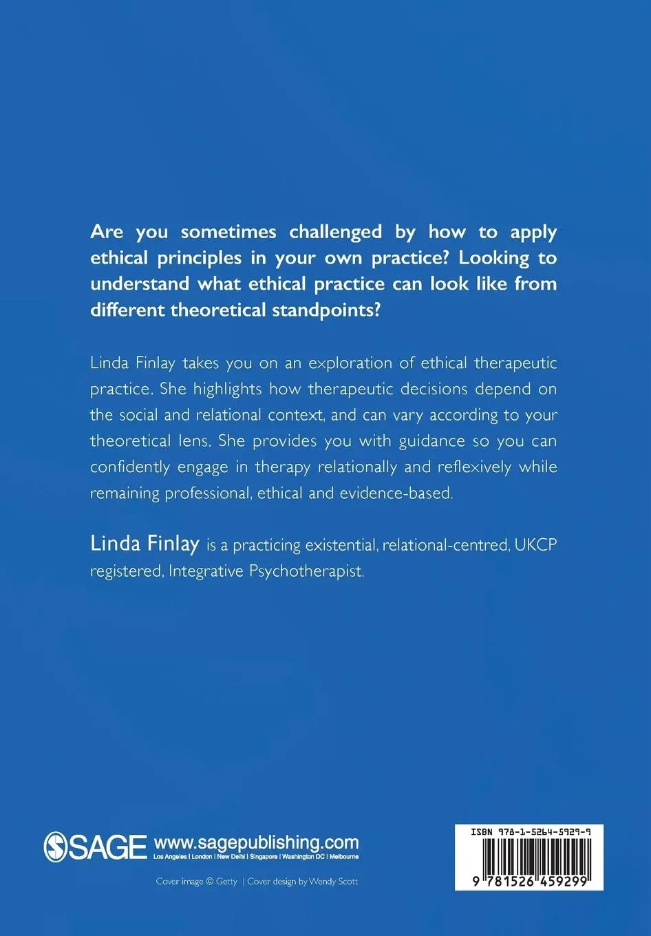 Rückseite: 9781526459299 | Practical Ethics in Counselling and Psychotherapy | Linda Finlay