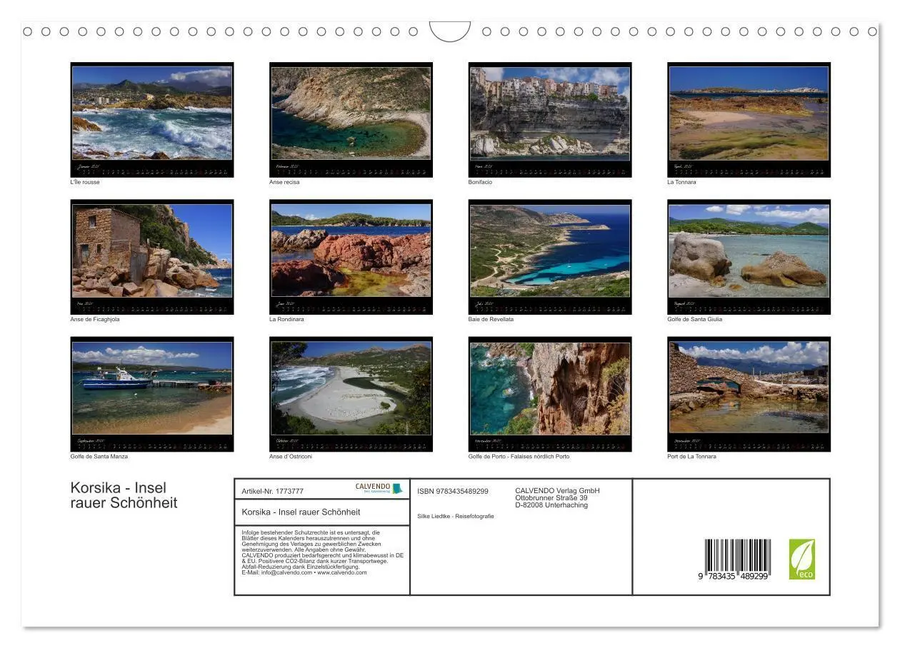 Bild: 9783435489299 | Korsika - Insel rauer Schönheit (Wandkalender 2025 DIN A3 quer),...