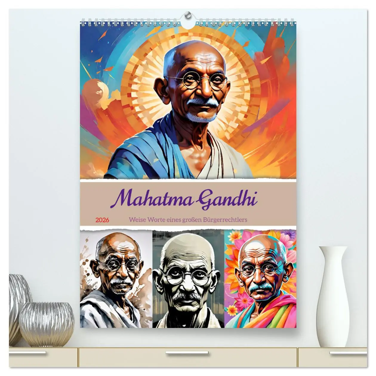 Cover: 9783457269299 | Mahatma Gandhi (hochwertiger Premium Wandkalender 2026 DIN A2...
