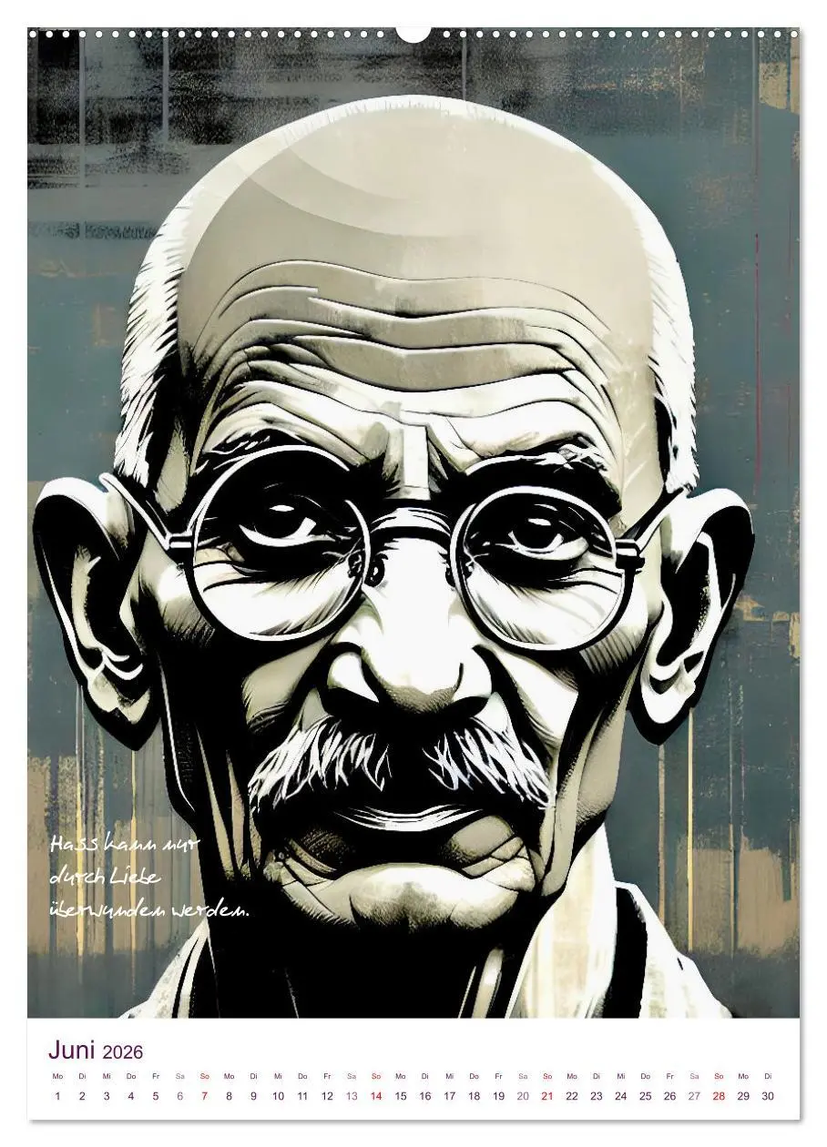 Bild: 9783457269299 | Mahatma Gandhi (hochwertiger Premium Wandkalender 2026 DIN A2...