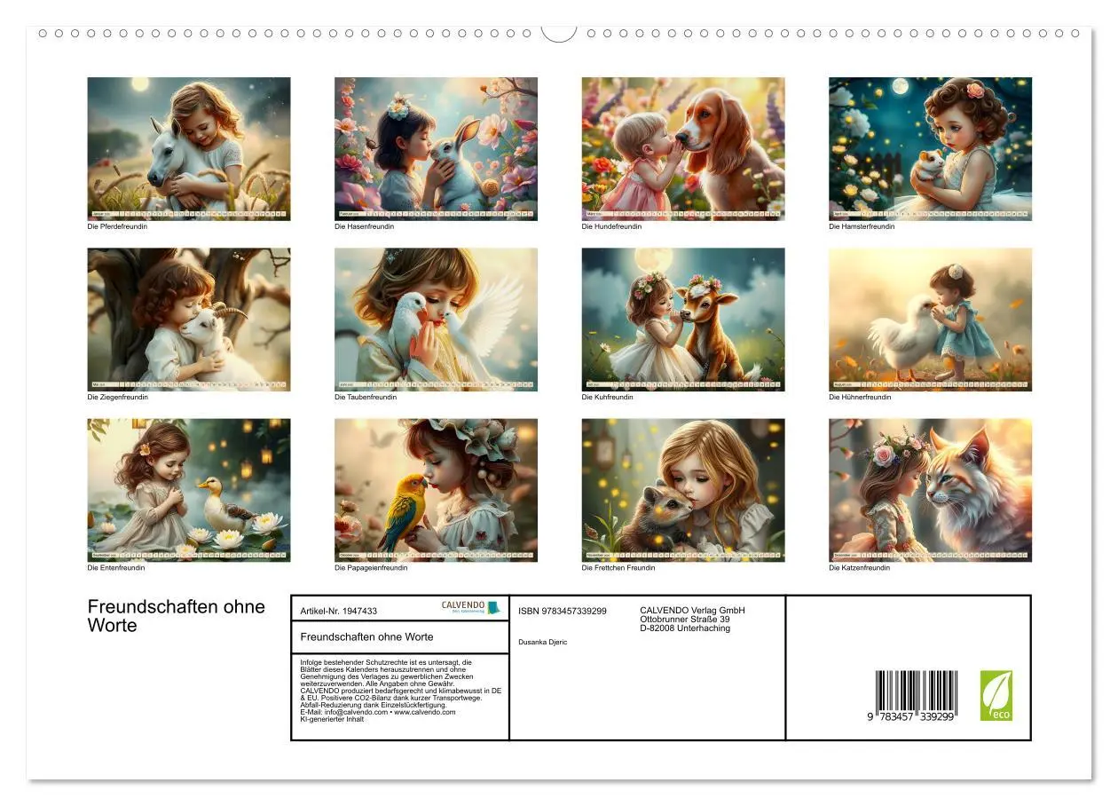 Bild: 9783457339299 | Freundschaften ohne Worte (hochwertiger Premium Wandkalender 2026...