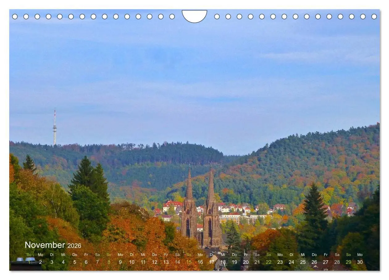 Bild: 9783457959299 | Marburg 2026 (Wandkalender 2026 DIN A4 quer), CALVENDO Monatskalender