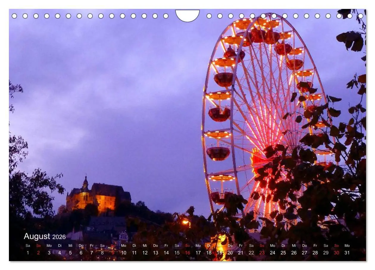 Bild: 9783457959299 | Marburg 2026 (Wandkalender 2026 DIN A4 quer), CALVENDO Monatskalender