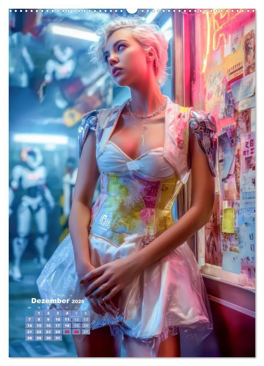 Bild: 9783516669299 | Cyberpunk Ästhetik - Neonstadt mit seinne Bewohnern (Wandkalender...