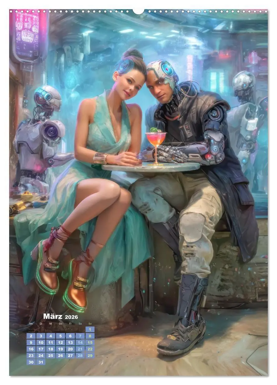 Bild: 9783516669299 | Cyberpunk Ästhetik - Neonstadt mit seinne Bewohnern (Wandkalender...