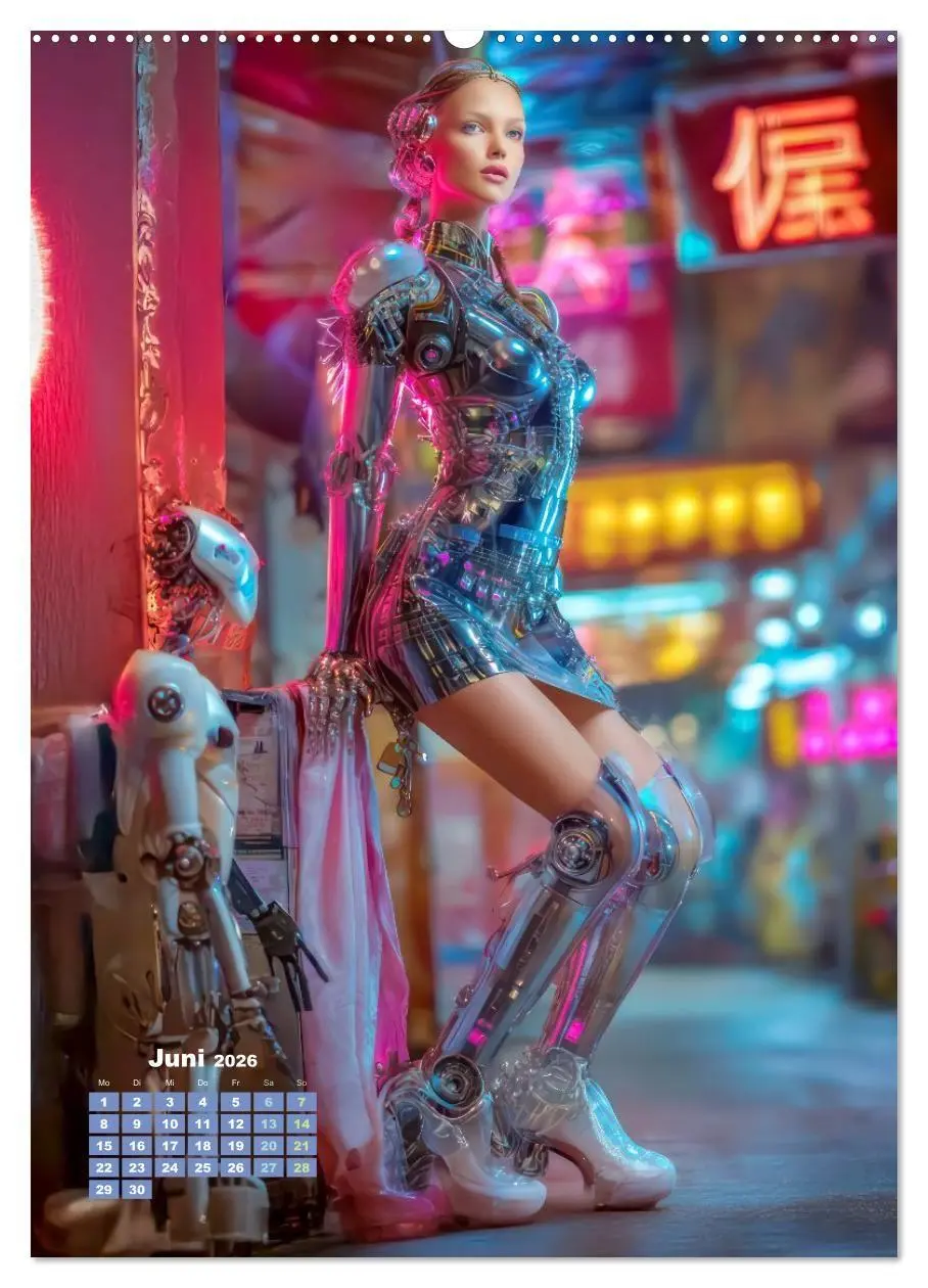 Bild: 9783516669299 | Cyberpunk Ästhetik - Neonstadt mit seinne Bewohnern (Wandkalender...