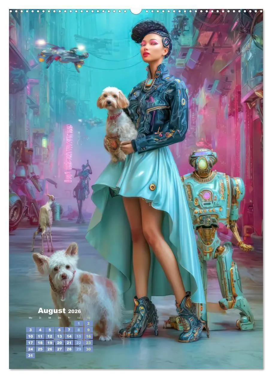 Bild: 9783516669299 | Cyberpunk Ästhetik - Neonstadt mit seinne Bewohnern (Wandkalender...