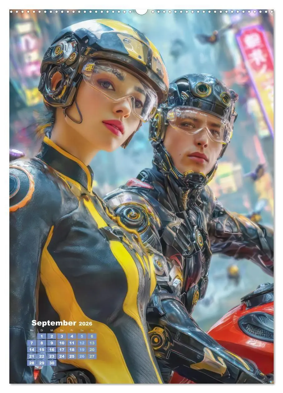 Bild: 9783516669299 | Cyberpunk Ästhetik - Neonstadt mit seinne Bewohnern (Wandkalender...