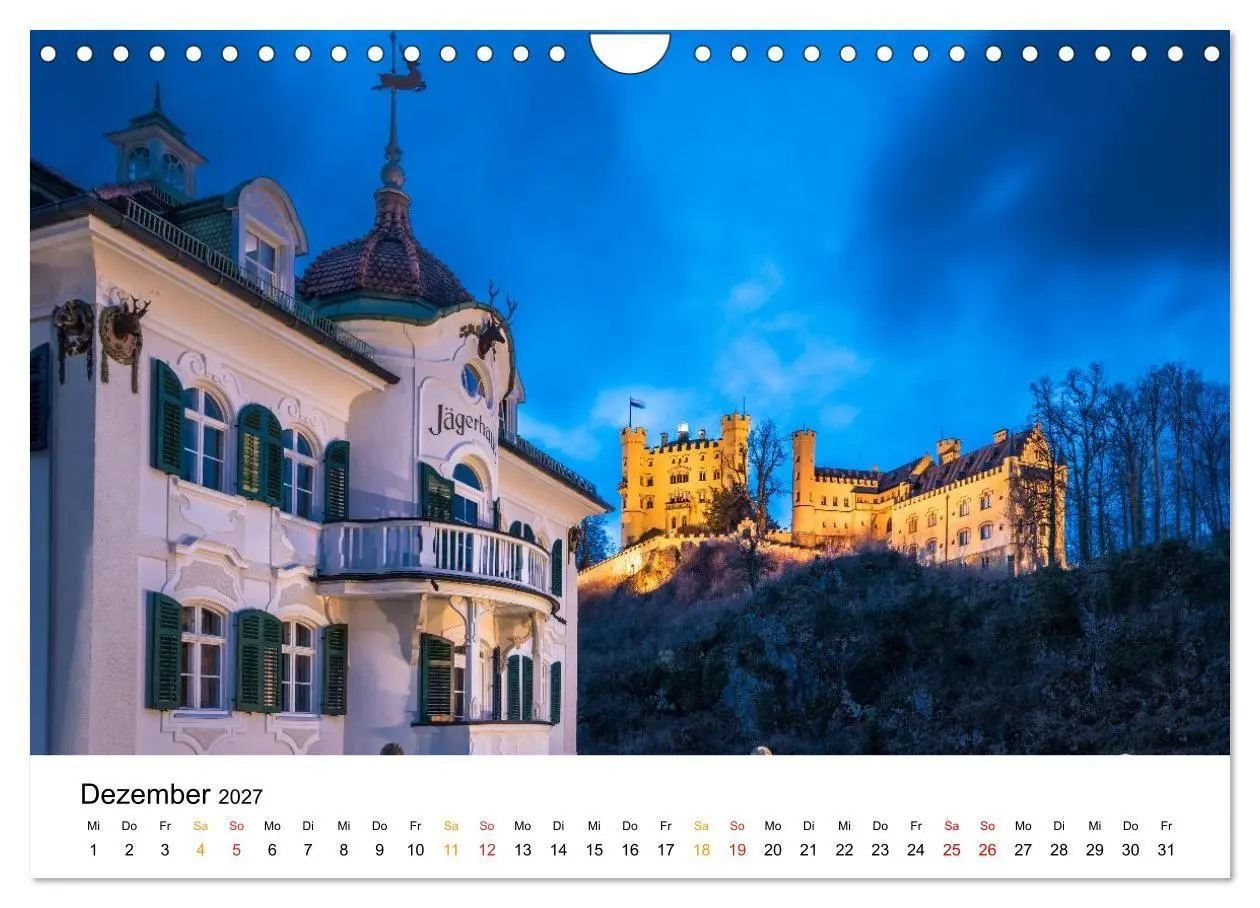 Bild: 9783594409299 | Bayern - Traumhafte Schlösser und Parks (Wandkalender 2027 DIN A4...