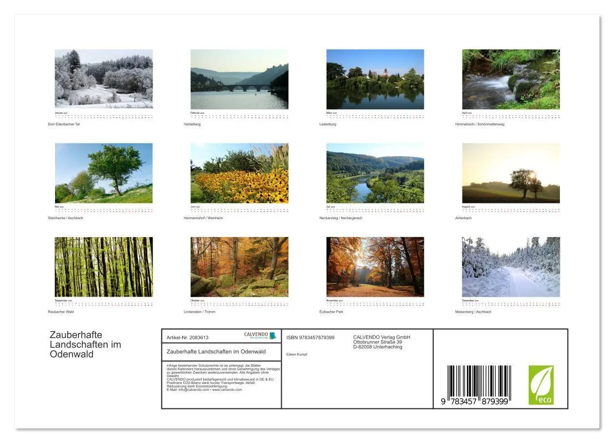 Bild: 9783457879399 | Zauberhafte Landschaften im Odenwald (Wandkalender 2026 DIN A4...
