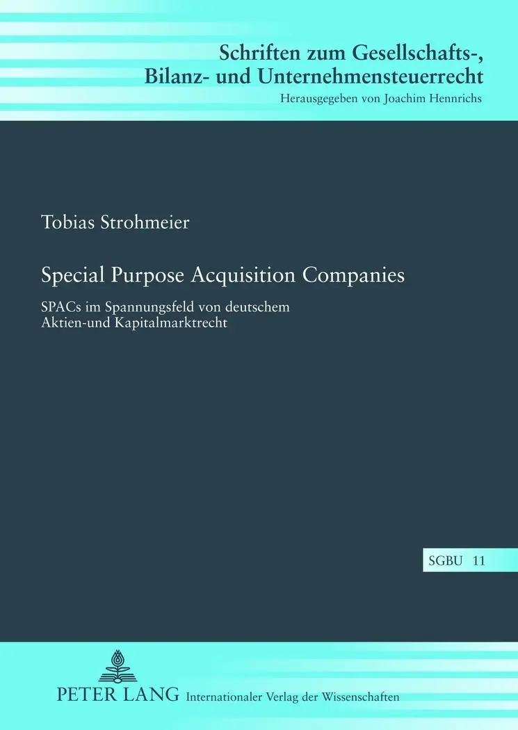 Cover: 9783631639399 | Special Purpose Acquisition Companies | Tobias Strohmeier | Buch