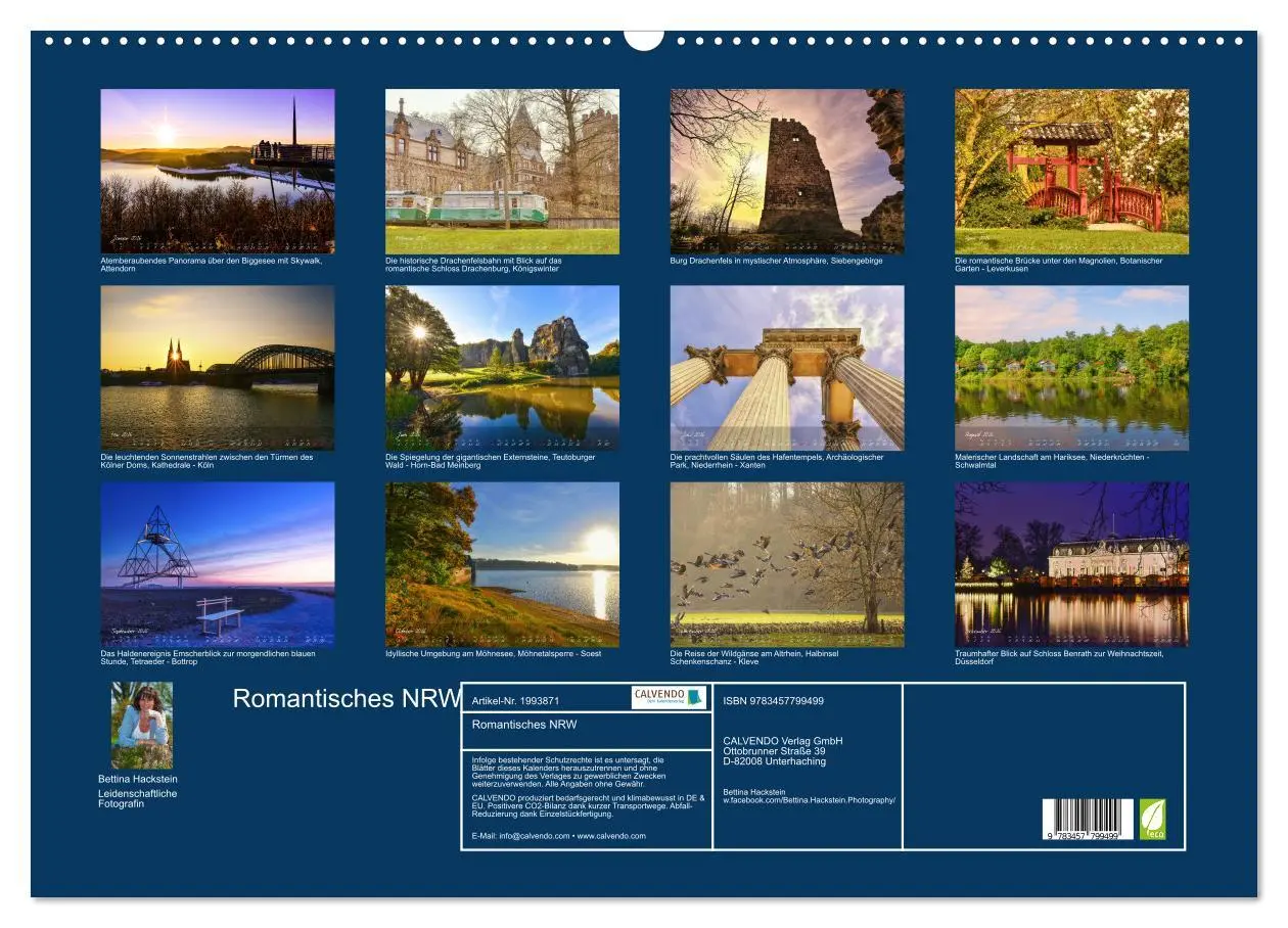 Bild: 9783457799499 | Romantisches NRW (Wandkalender 2026 DIN A2 quer), CALVENDO...