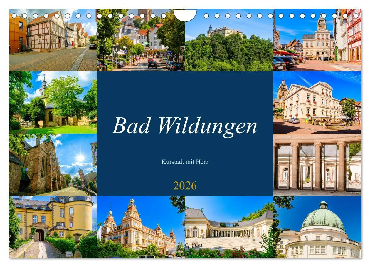 Cover: 9783457869499 | Bad Wildungen, Kurstadt mit Herz (Wandkalender 2026 DIN A4 quer),...