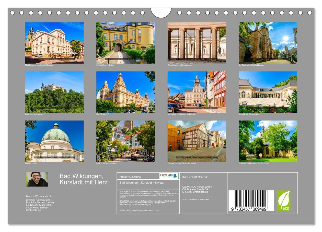 Bild: 9783457869499 | Bad Wildungen, Kurstadt mit Herz (Wandkalender 2026 DIN A4 quer),...