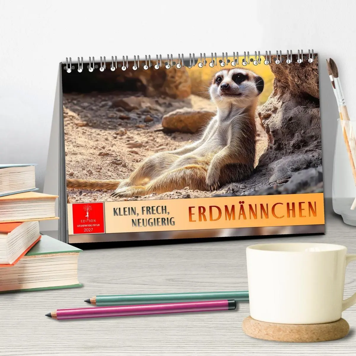 Bild: 9783516959499 | Erdmännchen - klein, frech, neugierig (Tischkalender 2027 DIN A5...