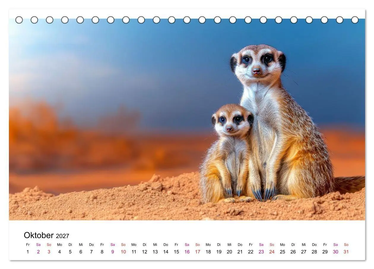 Bild: 9783516959499 | Erdmännchen - klein, frech, neugierig (Tischkalender 2027 DIN A5...