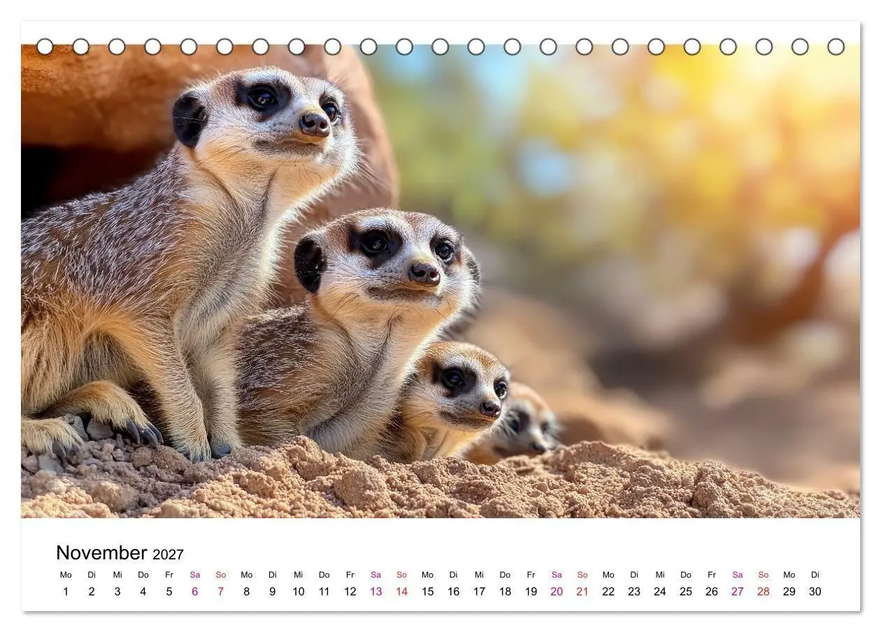 Bild: 9783516959499 | Erdmännchen - klein, frech, neugierig (Tischkalender 2027 DIN A5...