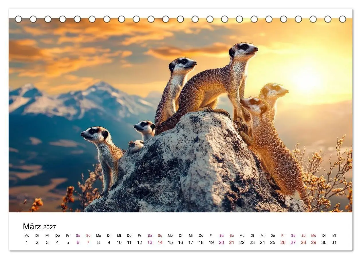 Bild: 9783516959499 | Erdmännchen - klein, frech, neugierig (Tischkalender 2027 DIN A5...