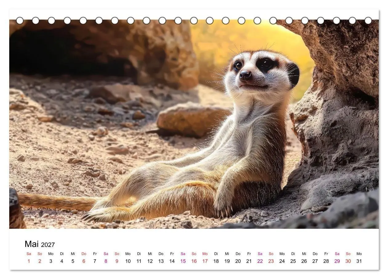Bild: 9783516959499 | Erdmännchen - klein, frech, neugierig (Tischkalender 2027 DIN A5...