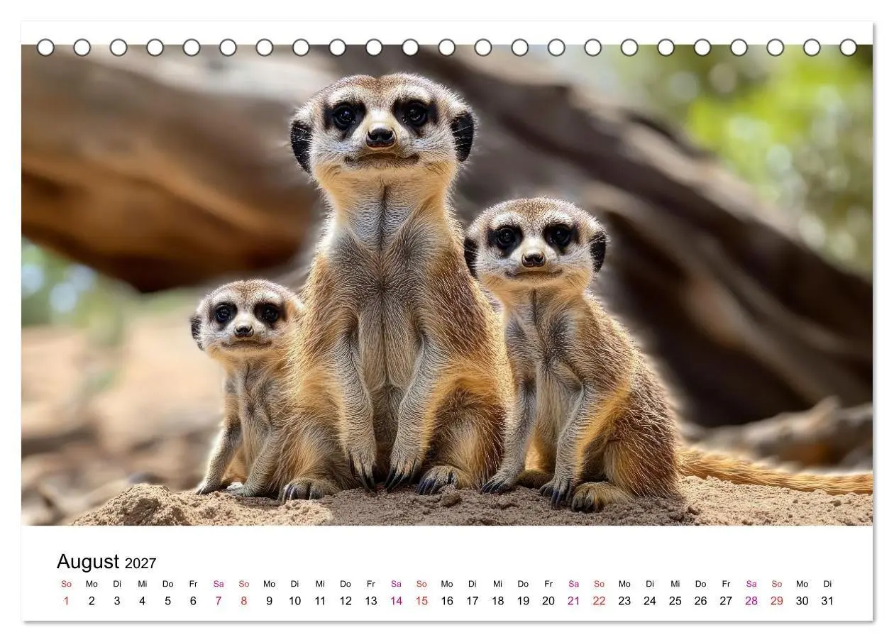 Bild: 9783516959499 | Erdmännchen - klein, frech, neugierig (Tischkalender 2027 DIN A5...
