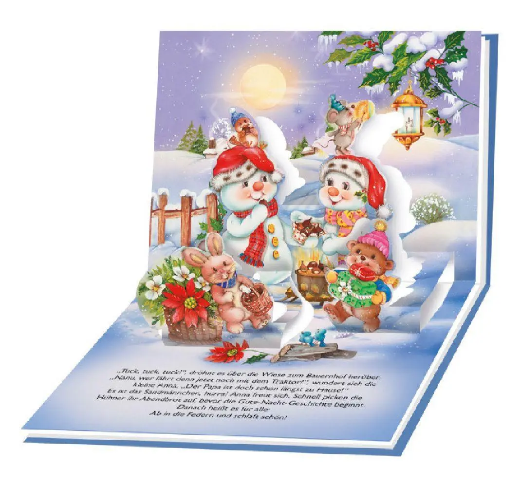 Bild: 9783957749499 | Mini Pop-Up Buch "Fröhliche Weihnachtszeit" | Wattierter Einband