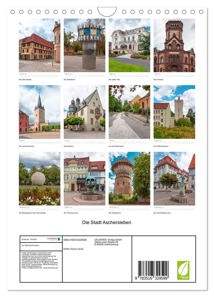 Bild: 9783516329599 | Die Stadt Aschersleben (Wandkalender 2026 DIN A4 hoch), CALVENDO...