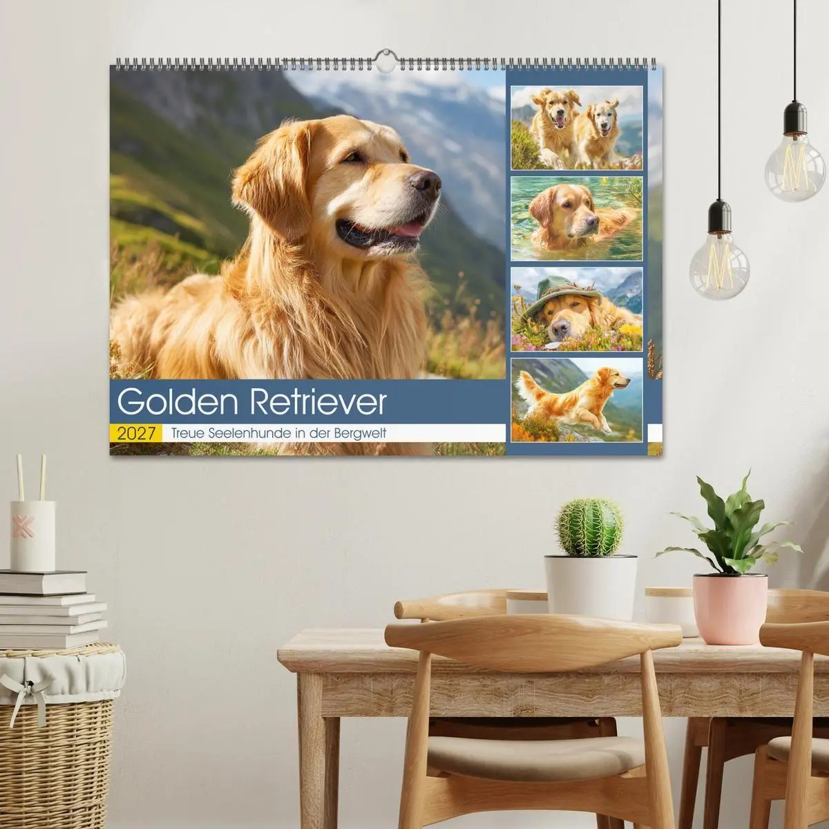 Bild: 9783516949599 | Golden Retriever. Treue Seelenhunde in der Bergwelt (Wandkalender...