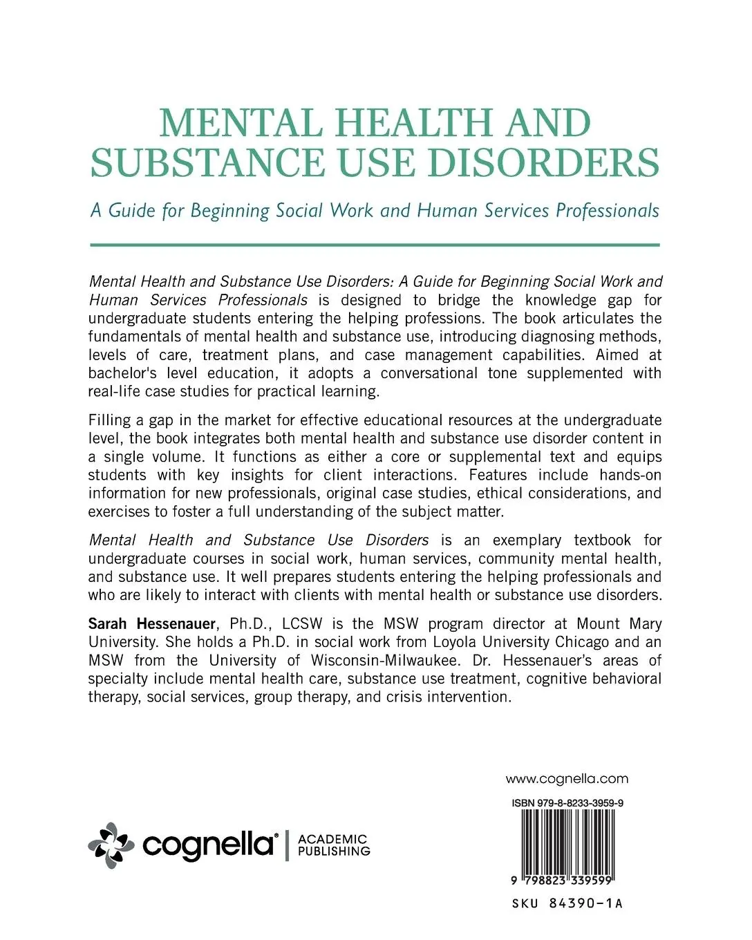 Rückseite: 9798823339599 | Mental Health and Substance Use Disorders | Sarah Hessenauer | Buch