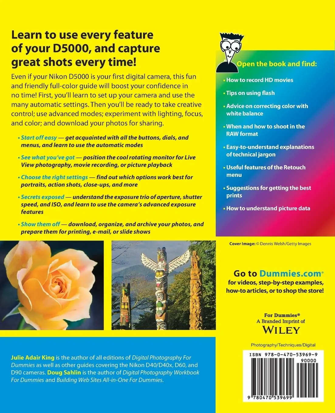 Rückseite: 9780470539699 | Nikon D5000 For Dummies | Julie Adair King | Taschenbuch | 352 S.