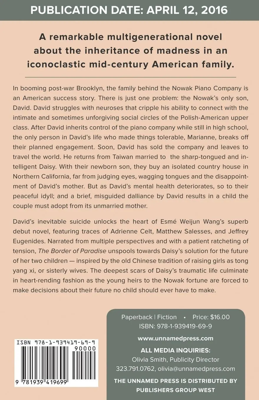 Rückseite: 9781939419699 | The Border of Paradise | Esmé Weijun Wang | Taschenbuch | Englisch